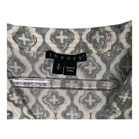 Theory TIANHE B Womens‎ Cotton Dress Palace Print Sz S - Picture 3 of 4